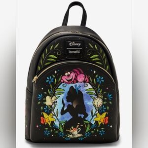 Loungefly Disney Alice In Wonderland Cameo Glow In The Dark Mini Backpack New!